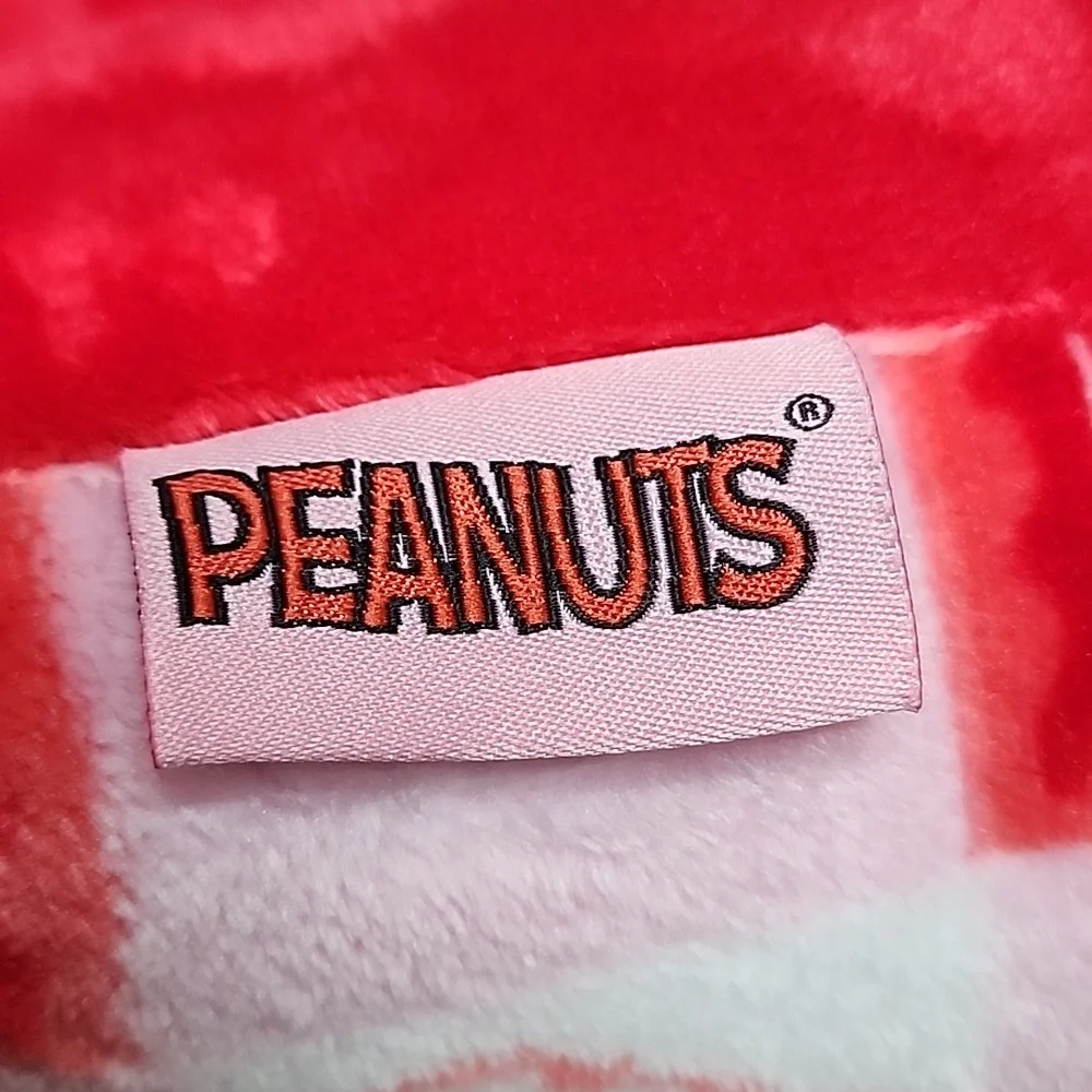 Peanuts Charlie Brown Snoopy Valentine's Day Cat Dog Pet Bed Red & Pink New